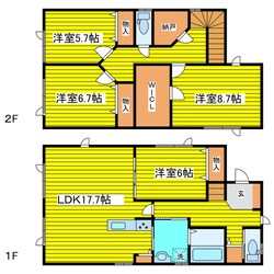 元町駅 徒歩6分 1-2階の物件間取画像